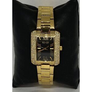 SO & CO Women's Stainless Steel Analog Black Dial Quartz Genuine Wrist Watch WK6